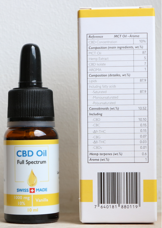 Huile CBD AL 10% Vanille