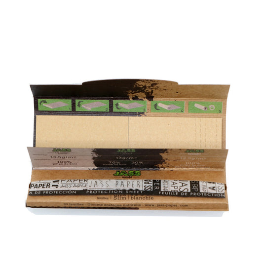 Feuille à rouler Jass KING SIZE Slim + Tips brown