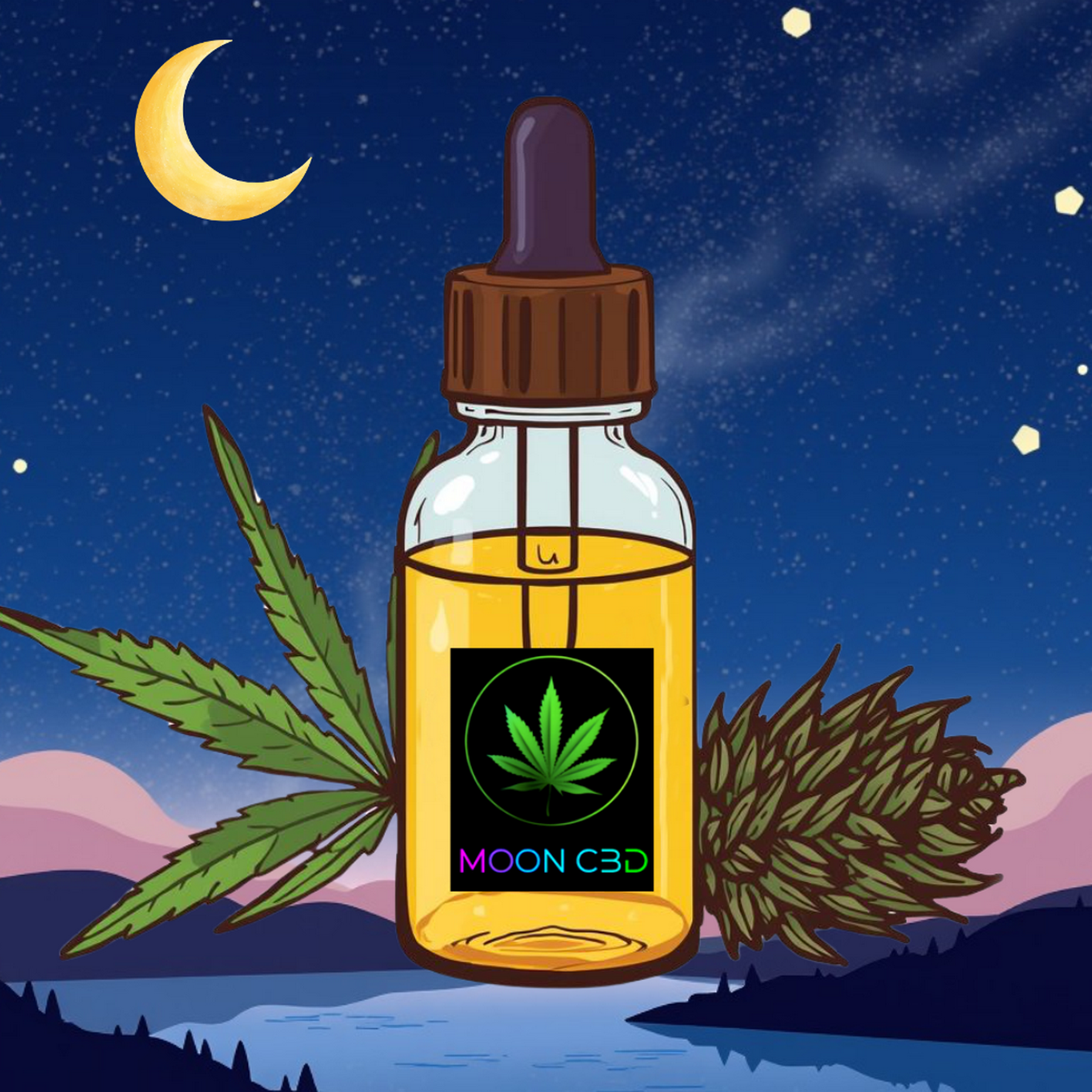 Huile CBD Moon CBD - CBN - Melatonine